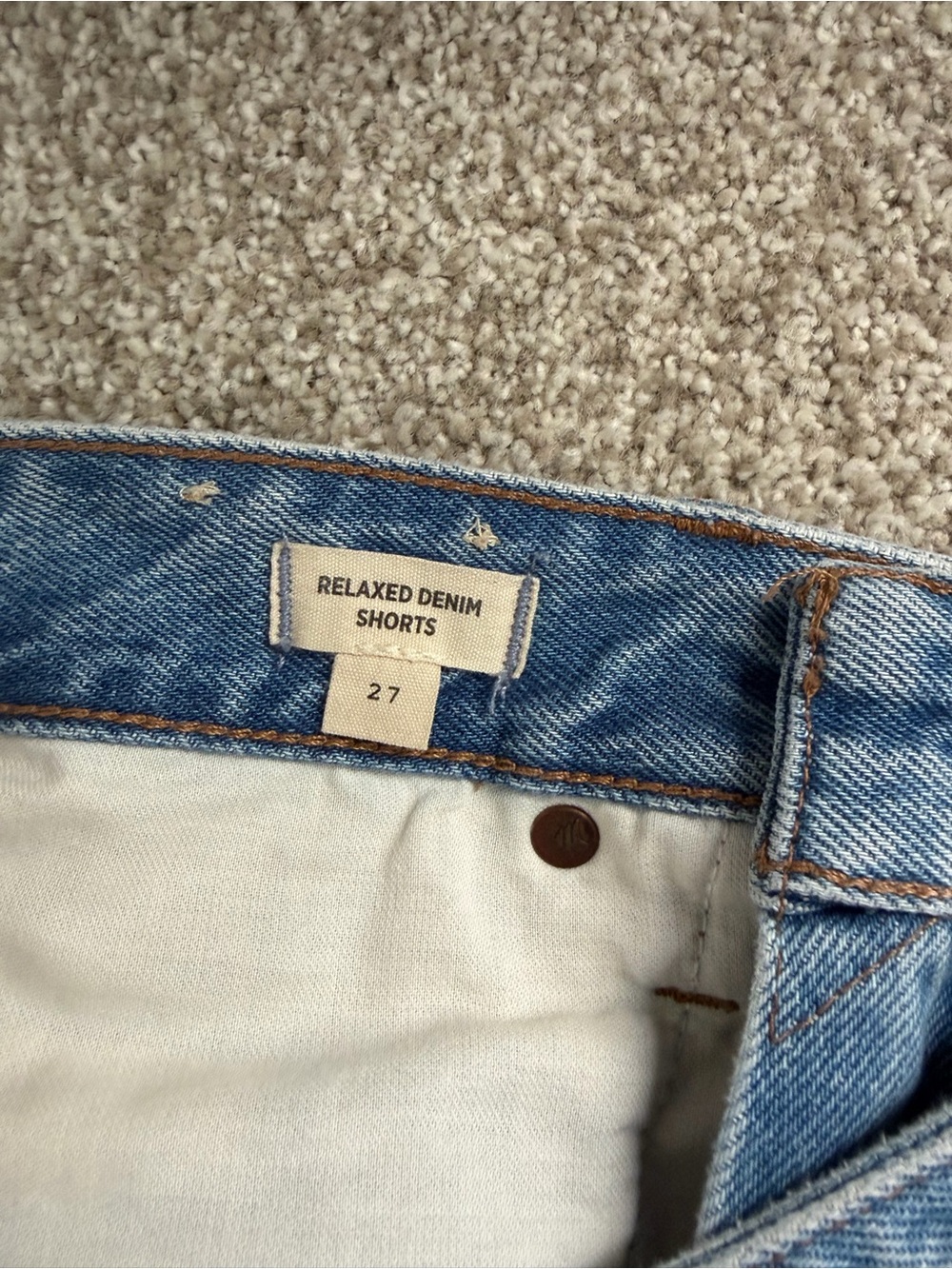 Madewell Light Blue Distressed Denim Cutoff Shorts - Picture 6 of 9